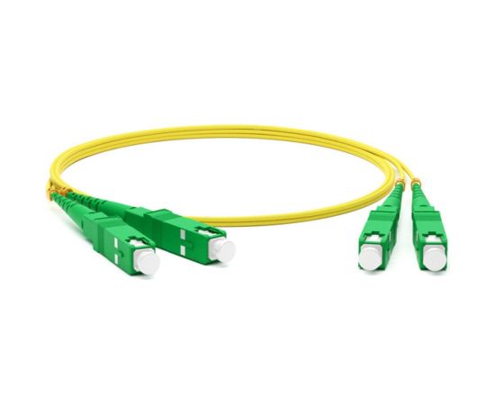 Волоконно-оптический шнур Hyperline FC-D2-9-SC/AR-SC/AR-H-1M-LSZH-YL патч-корд SM 9/125 238520 