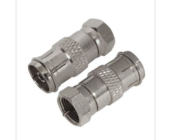 Антенный переходник REXANT RG-6, SAT, штекер F - гнездо ТВ 06-0028-A 
