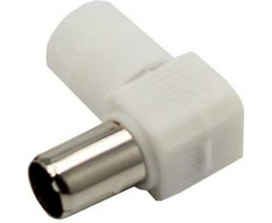 Антенный угловой разъем на кабель REXANT штекер-ТВ белый 06-0014-A 