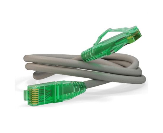 Патч-корд Hyperline PC-LPM-UTP-RJ45-RJ45-C6a-1M-LSZH-GY U/UTP, Cat.6a 100% Fluke Componen 222250 