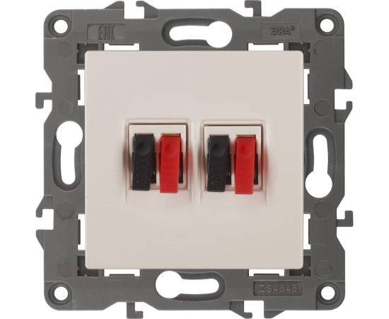 Двойная аудиорозетка ЭРА Elegance IP20, сл.кость 14-3112-02 Б0034327 