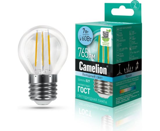 Светодиодная лампа Camelion LED7-G45-FL/845/E27 7Вт 220В 13459 