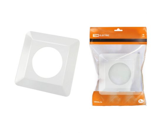 Одноместная защитная рамка для выключателей или розеток для защиты обоев TDM 130x130 мм, белая SQ1822-0002 