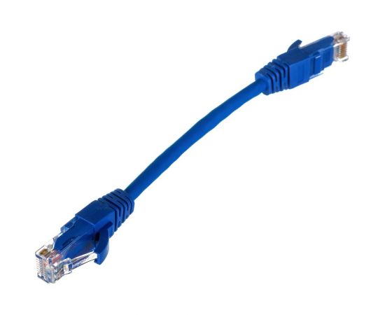 Шнур NIKOMAX, U/UTP 4 пары, Кат.5e, 7х0,205мм, синий, 0,15м NMC-PC4UD55B-001-C-BL – изображение 2