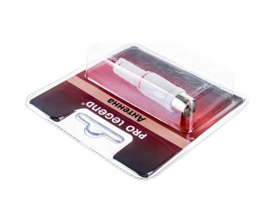 Антенный штекер Pro Legend пластиковый, розетка, прямой, белый, PL2000 – изображение 2