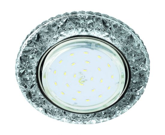 Встраиваемый светильник Ecola GX53 H4 LD7040 искристый, подсветка, бабочки, тонированный-хром 35x125 FY53CBEFB – изображение 2