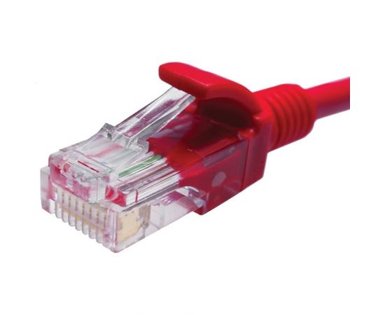 Патч-корд SUPRLAN, U/UTP Cat.5e 4x2 26AWG /7x0.16mm/ Cu LSZH красный 1м 10-0152 – изображение 2