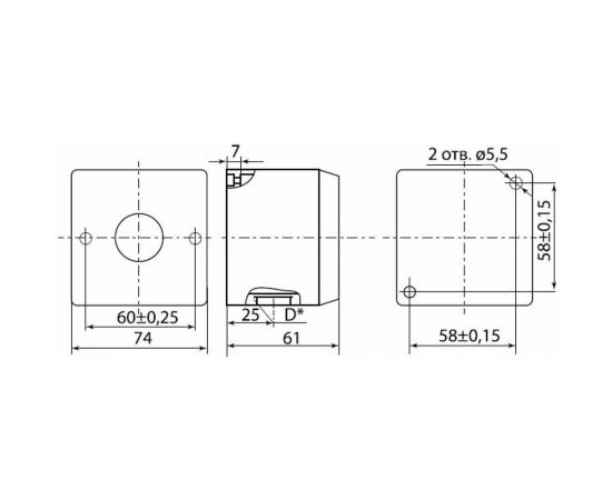 Кнопочный пост ПКЕ TDM 212-1 У3, черная кнопка, IP40 SQ0742-0019 – изображение 2