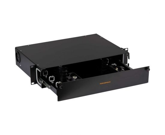 Оптический органайзер NIKOMAX 19"", 2U, металлический, NMC-OKFP-SL-2U-BK – изображение 2