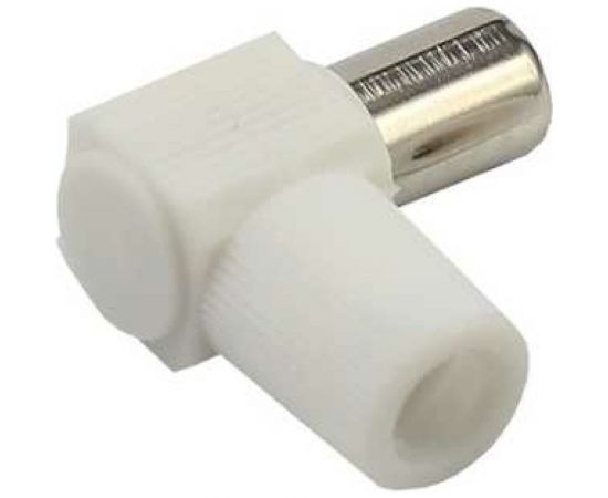 Антенный угловой разъем на кабель REXANT штекер-ТВ белый 06-0014-A – изображение 2