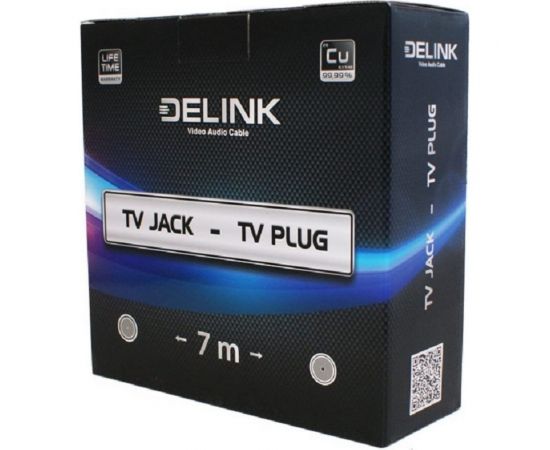 Антенный удлинитель delink TV��нездо - TVштекер 7,0м Grey пластик TVPJ070P 7000 – изображение 2