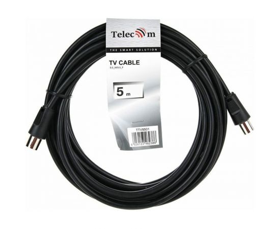 Удлинительный антенный кабель Telecom, 9.5mm, 75Ом, ТВ-М--ТВ-F, 5m TTV9501-5M – изображение 3