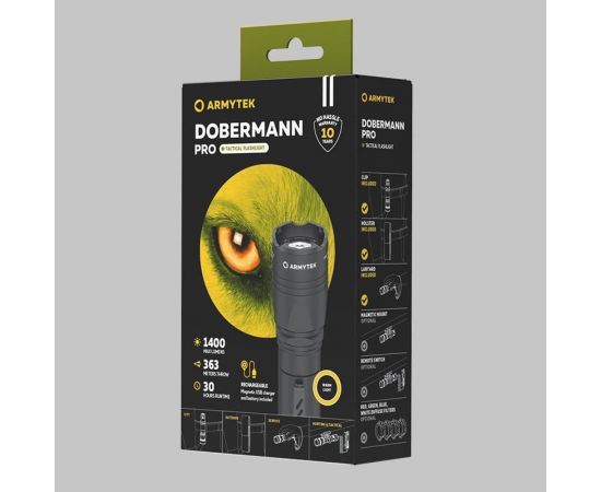 Фонарь Armytek Dobermann Pro Magnet USB Теплый свет F07501W – изображение 3