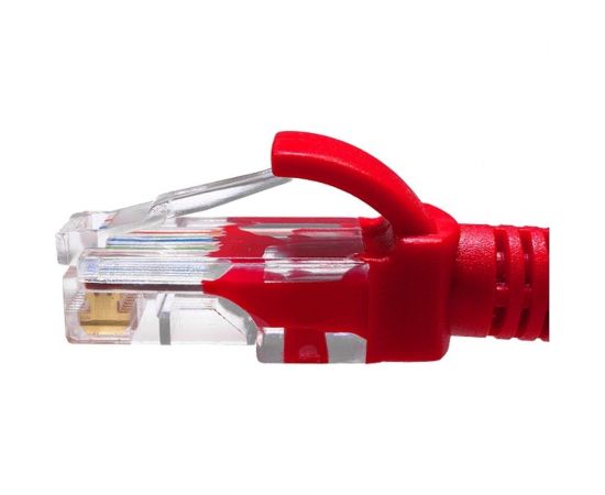 Патч-корд SUPRLAN, U/UTP Cat.5e 4x2 26AWG /7x0.16mm/ Cu LSZH красный 1м 10-0152 – изображение 3