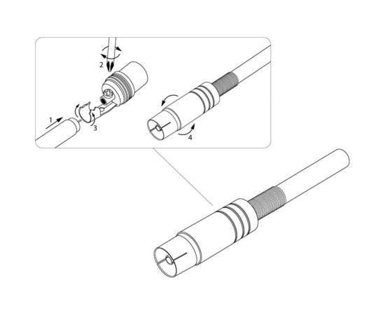 Антенный разъем на кабель REXANT гнездо-ТВ никель с пружиной 06-0015-A – изображение 5