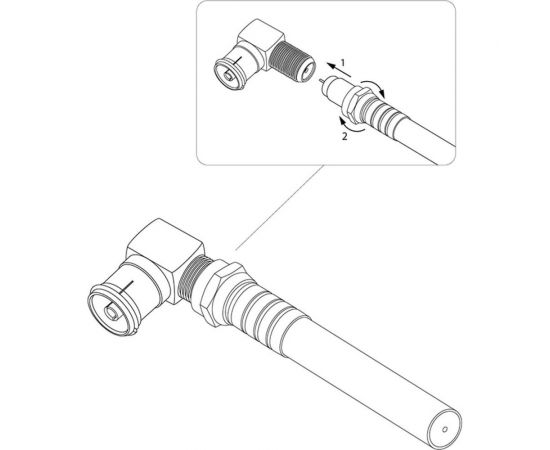 Антенный угловой переходник REXANT RG-6, SAT, гнездо F - гнездо ТВ, 06-0026-A – изображение 5
