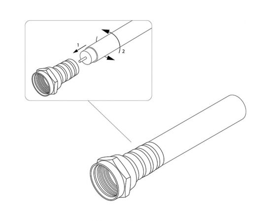 F-разъем PROCONNECT RG-6 100 шт. 05-4003-4 – изображение 5