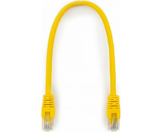 Многожильный патч-корд Cablexpert UTP кат.6, 0.25м, литой, жёлтый PP6U-0.25M/Y 