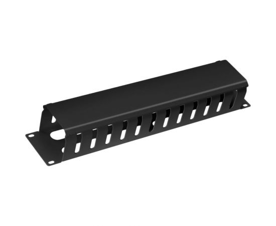 Кабельный органайзер Cabeus 2U с крышкой, металлический, JB07-2U-BK 