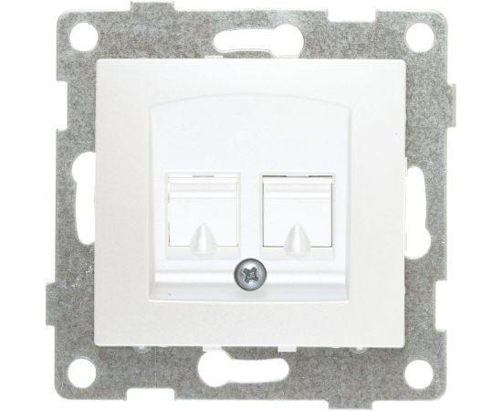 Механизм компьютерной розетки GUSI ELECTRIC RJ45, двойной, СУ, жемчуг С10К2-028 