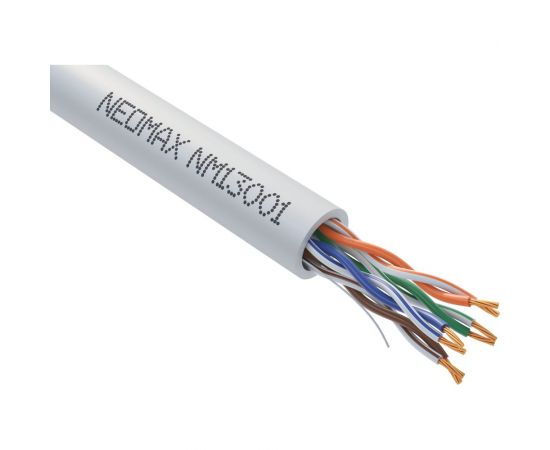 Кабель Neomax UTP cat.5e 4 пары 305 м 7/0.18 мм гибкий многожильный Медь PVC jacket NM13001 