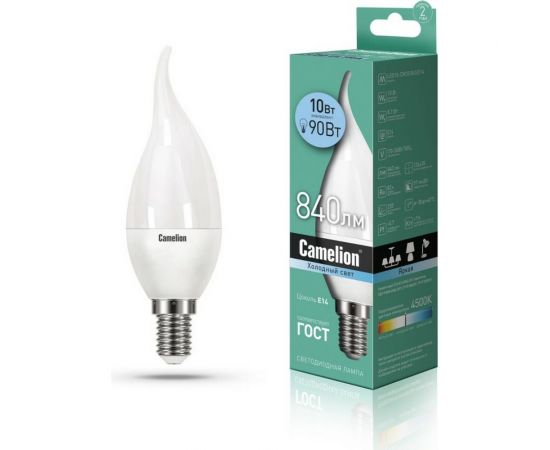 Светодиодная лампа Camelion LED10-CW35/845/E14 10Вт 220В 14404 