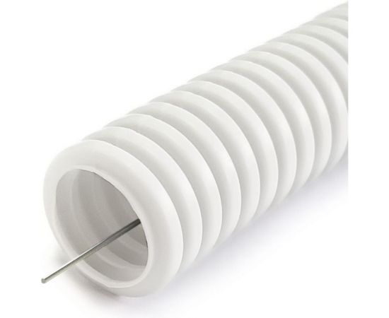 Гофрированная труба Промрукав ПЛЛ легкая безгалогенная HF негорючая НГ белая с/з д32 25м PR02.0217 