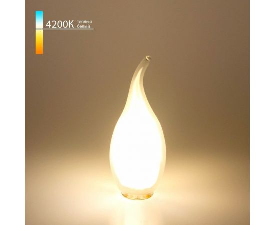 Светодиодная лампа Elektrostandard, свеча на ветру 9W 4200K E14 CW35 белый матовый BLE1430 a050135 