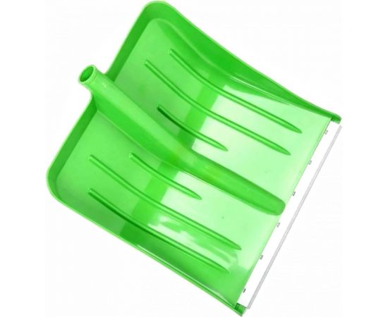 Снеговая лопата ON 410х400мм пластмассовая с ал. планкой d-32 ЦВЕТНАЯ 24-01-016 