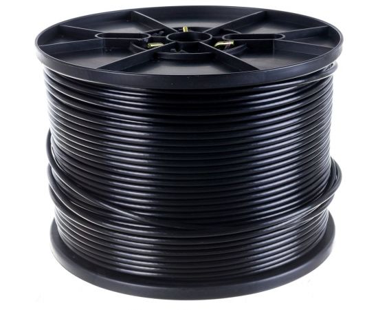 Коаксиальный кабель REXANT RG-6U, 75 Ом, CCS/Al/Al, 64%, бухта 305 м, черный OUTDOOR 01-2204 
