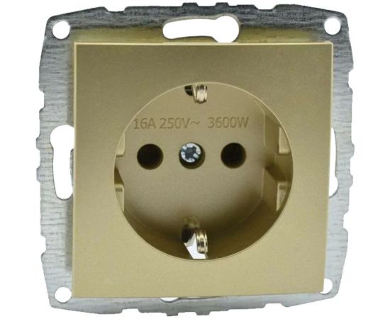 Механизм розетки MONO ELECTRIC L/D, с заземлением, титан 500-002221-117 