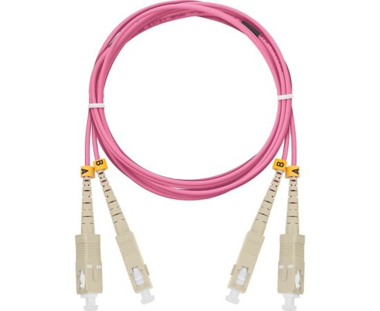 Оптический соединительный шнур NIKOMAX, MM 50/125 OM4, SC/UPC-SC/UPC, двойной, 2мм, 3м NMF-PC2M4C2-SCU-SCU-003 