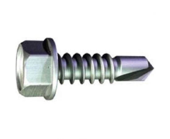 Самонарезающий винт со сверловым концом Grabber HEX 5,5х19 мм белый цинк 250 шт. 12075H3-250DIY 