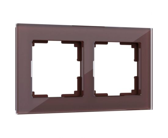 Рамка на 2 поста WERKEL W0021118 мокко стекло a051098 
