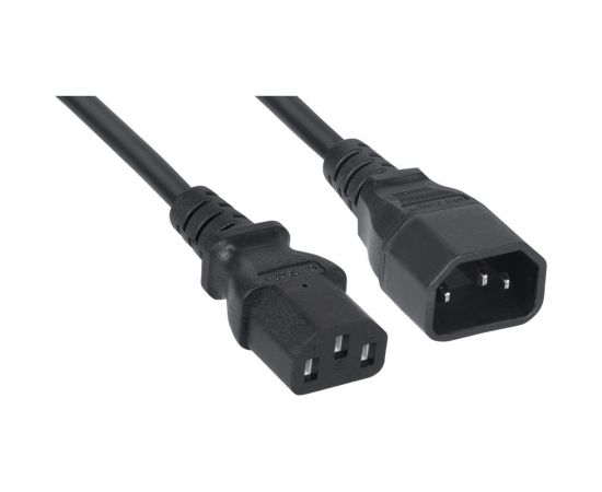 Кабель питания Cabeus монитор-компьютер IEC 320 C13 - IEC 320 C14 (3x0.75) 3 м PC-189-VDE-3M 