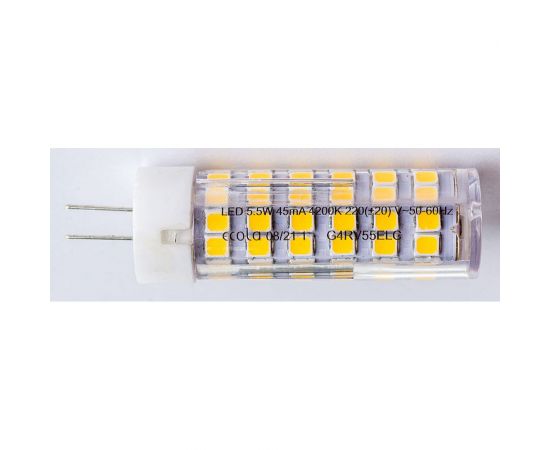 Светодиодная лампа Ecola G4 LED 5,5W Corn Micro 220V 4200K 320 57x16 G4RV55ELC 