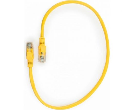 Многожильный патч-корд Cablexpert UTP кат.5e, 0.5м, литой, жёлтый PP12-0.5M/Y 