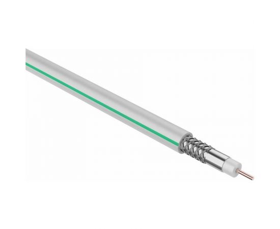 Коаксиальный кабель REXANT MARS 4K, Cu/Al/CuSn, 96%, 75 Ом, бухта 100 м, белый 01-2501 