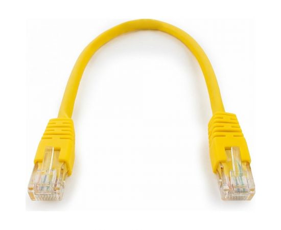 Многожильный патч-корд Cablexpert UTP кат.6, 0.25м, литой, жёлтый PP6U-0.25M/Y – изображение 2