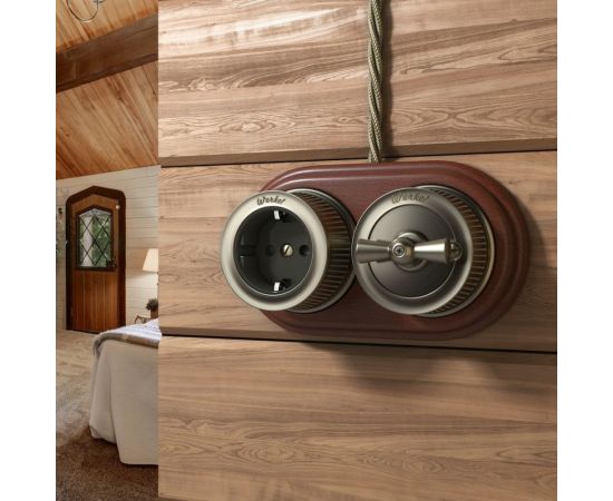 Рамка на 2 поста WERKEL W0025225 итальянский орех a050993 – изображение 2