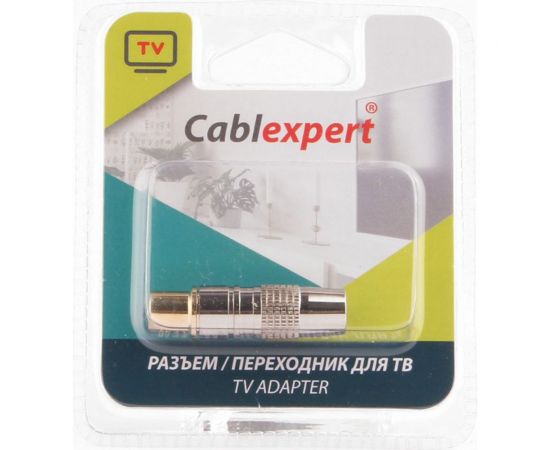 Разъем Cablexpert TV папа позолоченный, латунь OD8.5, блистер TVPL-05 – изображение 2