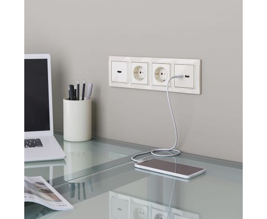 Розетка HDMI WERKEL W1186003/ (слоновая кость) a051487 – изображение 3