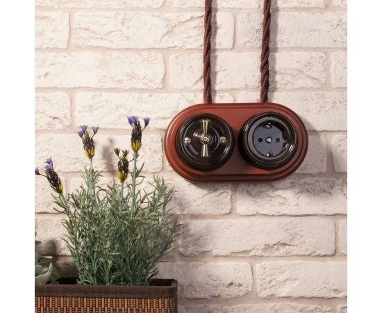 Рамка на 2 поста WERKEL W0025225 итальянский орех a050993 – изображение 3