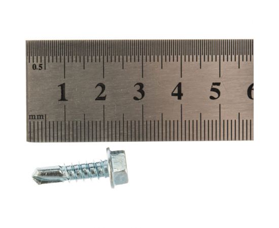Самонарезающий винт со сверловым концом Grabber HEX 5,5х19 мм белый цинк 250 шт. 12075H3-250DIY – изображение 4