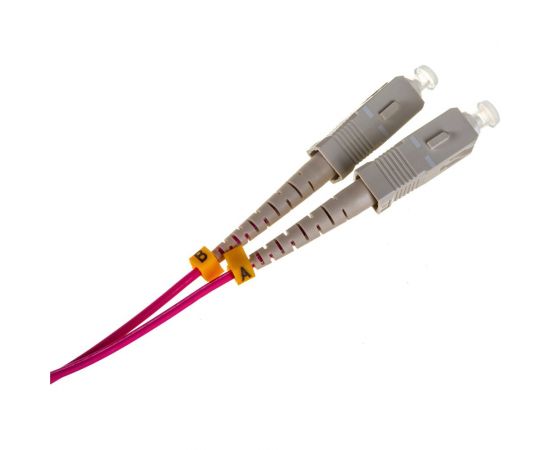 Переходной оптический шнур NIKOMAX, MM 50/125 OM4, SC/UPC-LC/UPC, двойной, 2 мм, 1 м NMF-PC2M4C2-SCU-LCU-001 – изображение 4