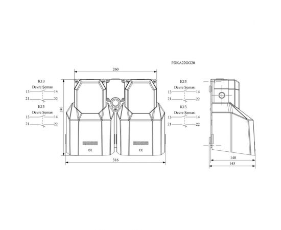 Педаль-выключатель Emas двойная, две скорости, 250 В, 4 А PDKA22GG20 – изображение 4