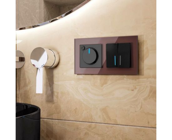 Рамка на 2 поста WERKEL W0021118 мокко стекло a051098 – изображение 5