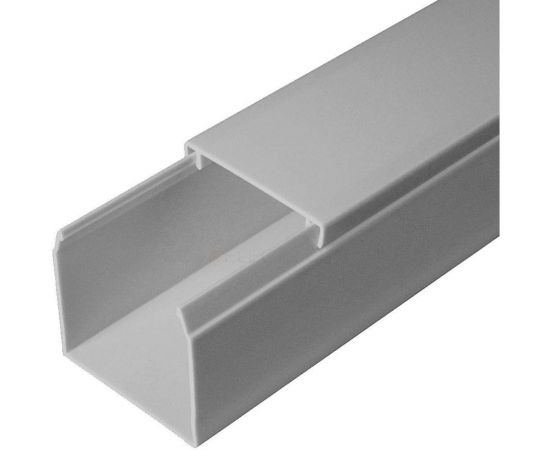 Кабель-канал Промрукав серый RAL 7035 2-й замок в п/э 80х60 2м PR03.0080 