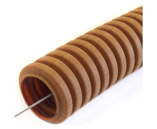 Гофрированная труба Промрукав ПВХ легкая 350 Н бук с/з д16 25м PR01.0035 