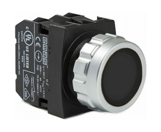 Нажимная кнопка Emas серии H, установочный 30 мм H100DH 